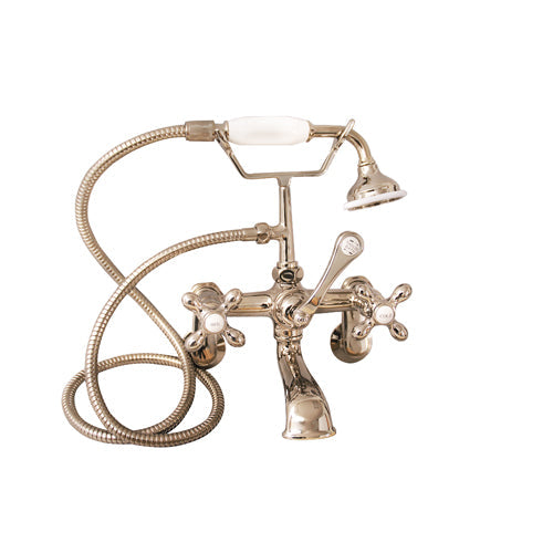 Clawfoot Tub Filler – Elephant Spout, Hand Held Shower, Swivel Mounts