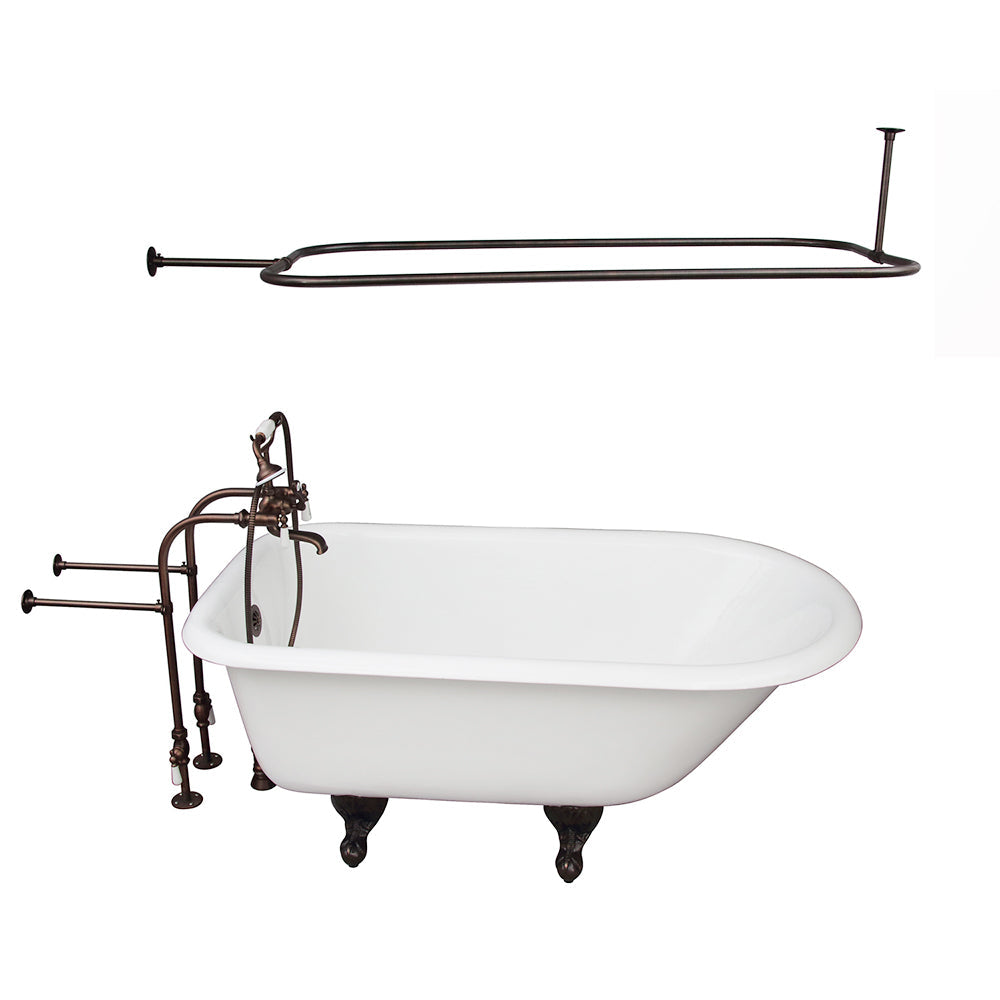 Antonio 55″ Cast Iron Roll Top Tub Kit – Oil Rubbed Bronze Accessories