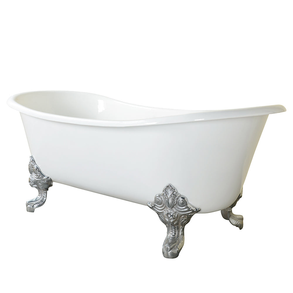 Nelson 72" Cast Iron Double Slipper Tub