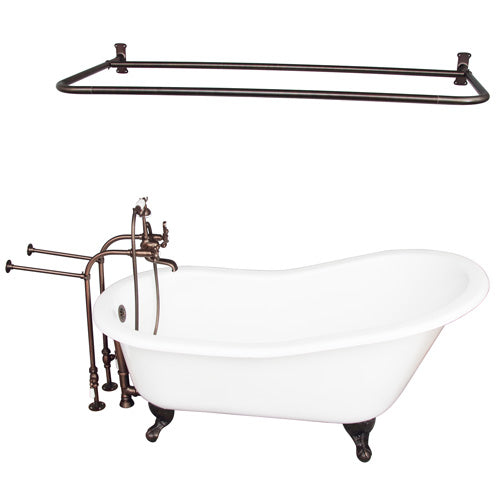Icarus 67″ Cast Iron Slipper Tub Kit – Oil Rubbed Bronze Accessories