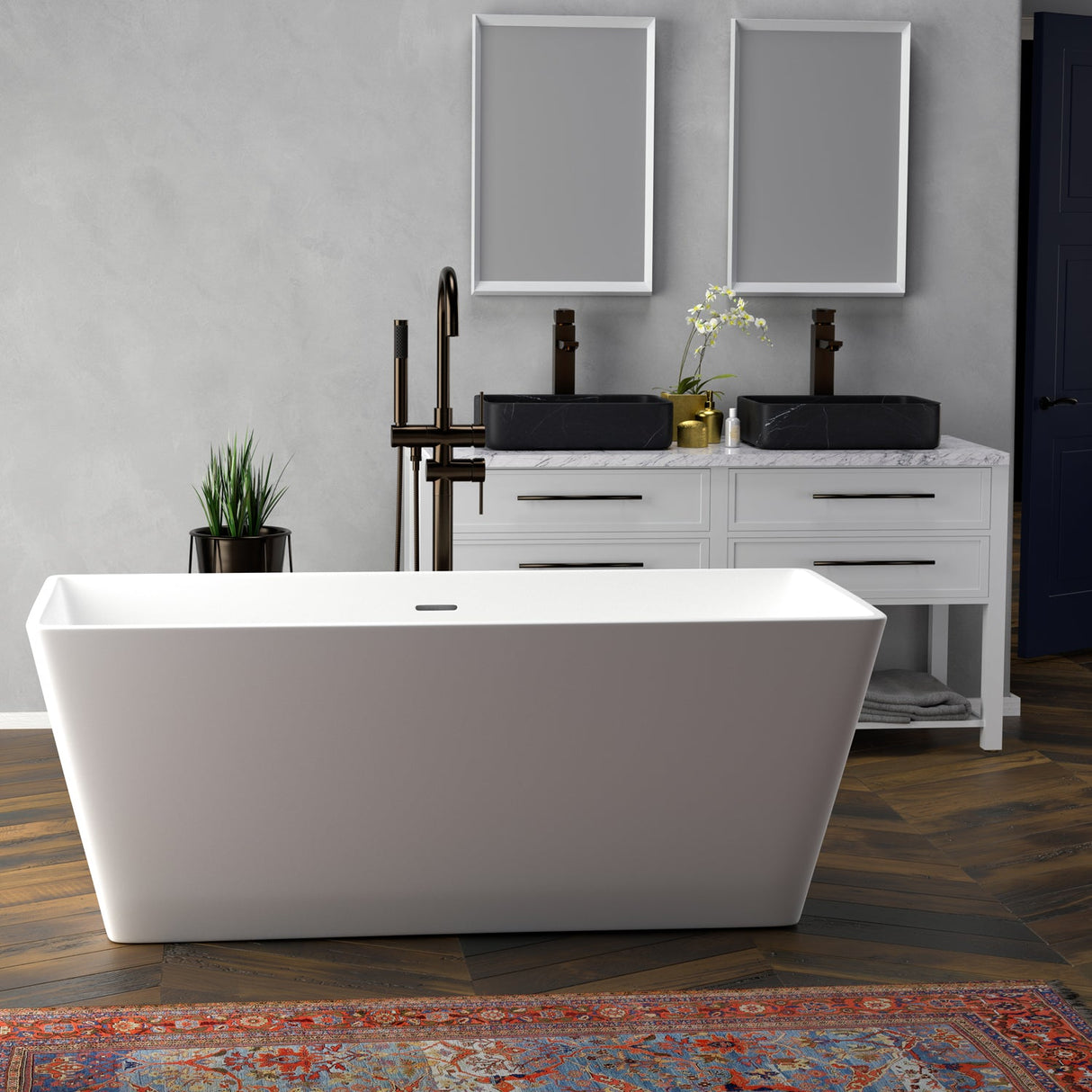 Romo 59" BARstone Freestanding Tub