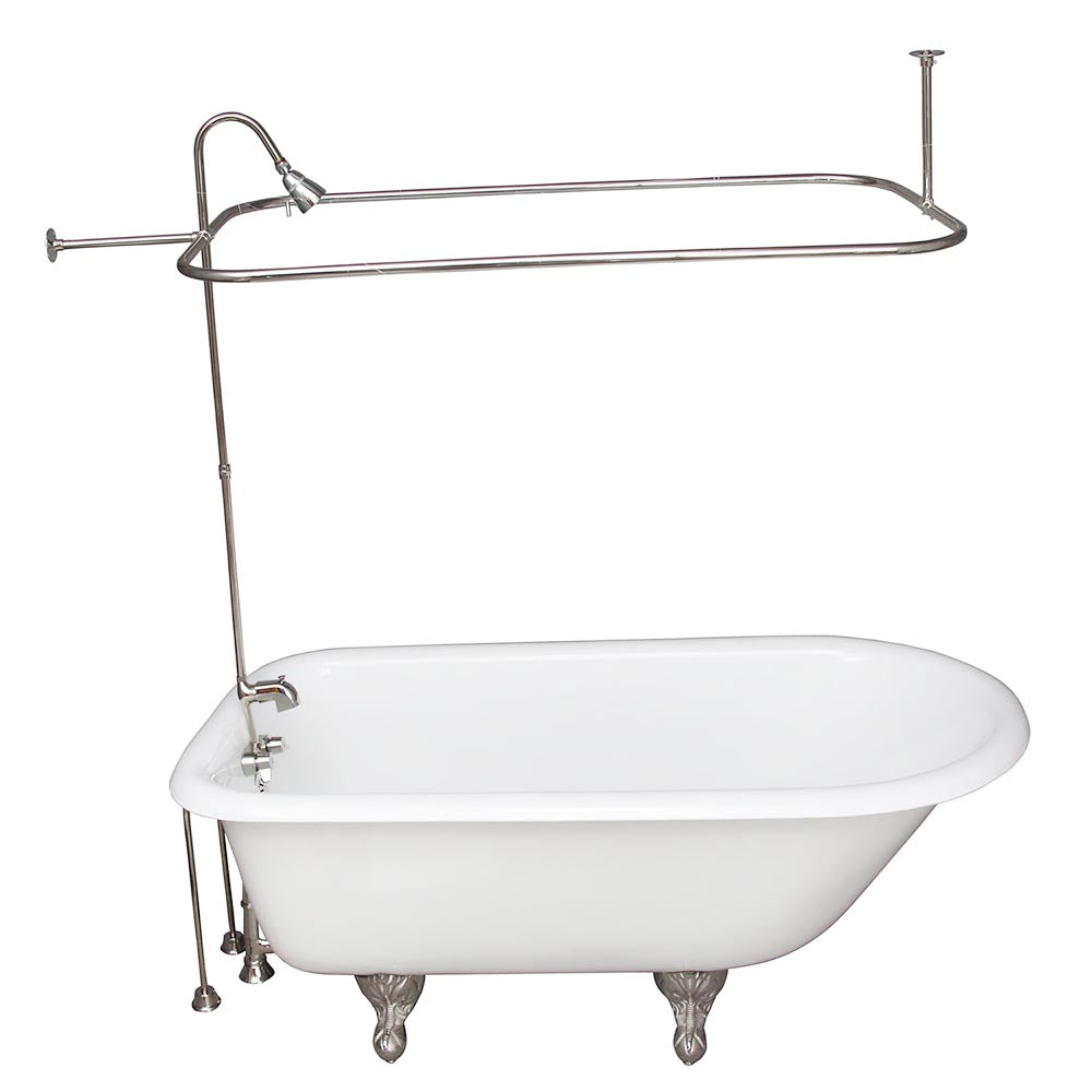 Antonio 55″ Cast Iron Roll Top Tub Kit – Polished Chrome Accessories