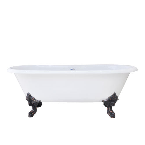 Gallagher 72" Cast Iron Double Roll Top Tub