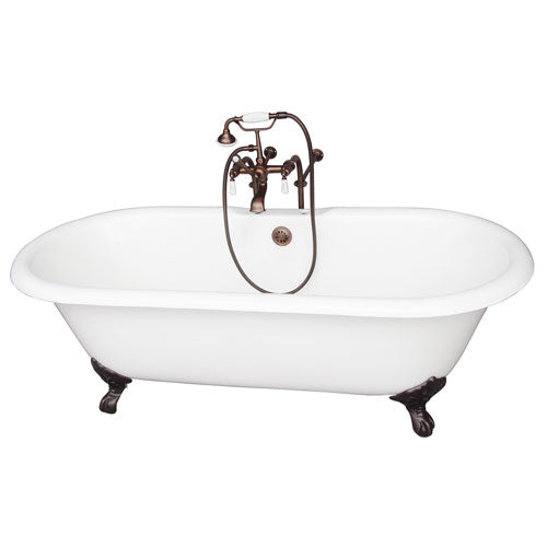 Duet 67″ Cast Iron Double Roll Top Tub Kit – Oil Rubbed Bronze Accessories