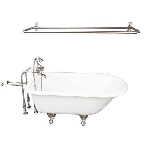 Antonio 55″ Cast Iron Roll Top Tub Kit – Brushed Nickel Accessories