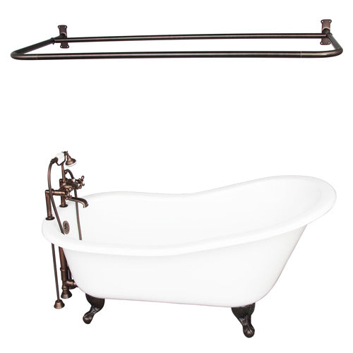 Icarus 67″ Cast Iron Slipper Tub Kit – Oil Rubbed Bronze Accessories