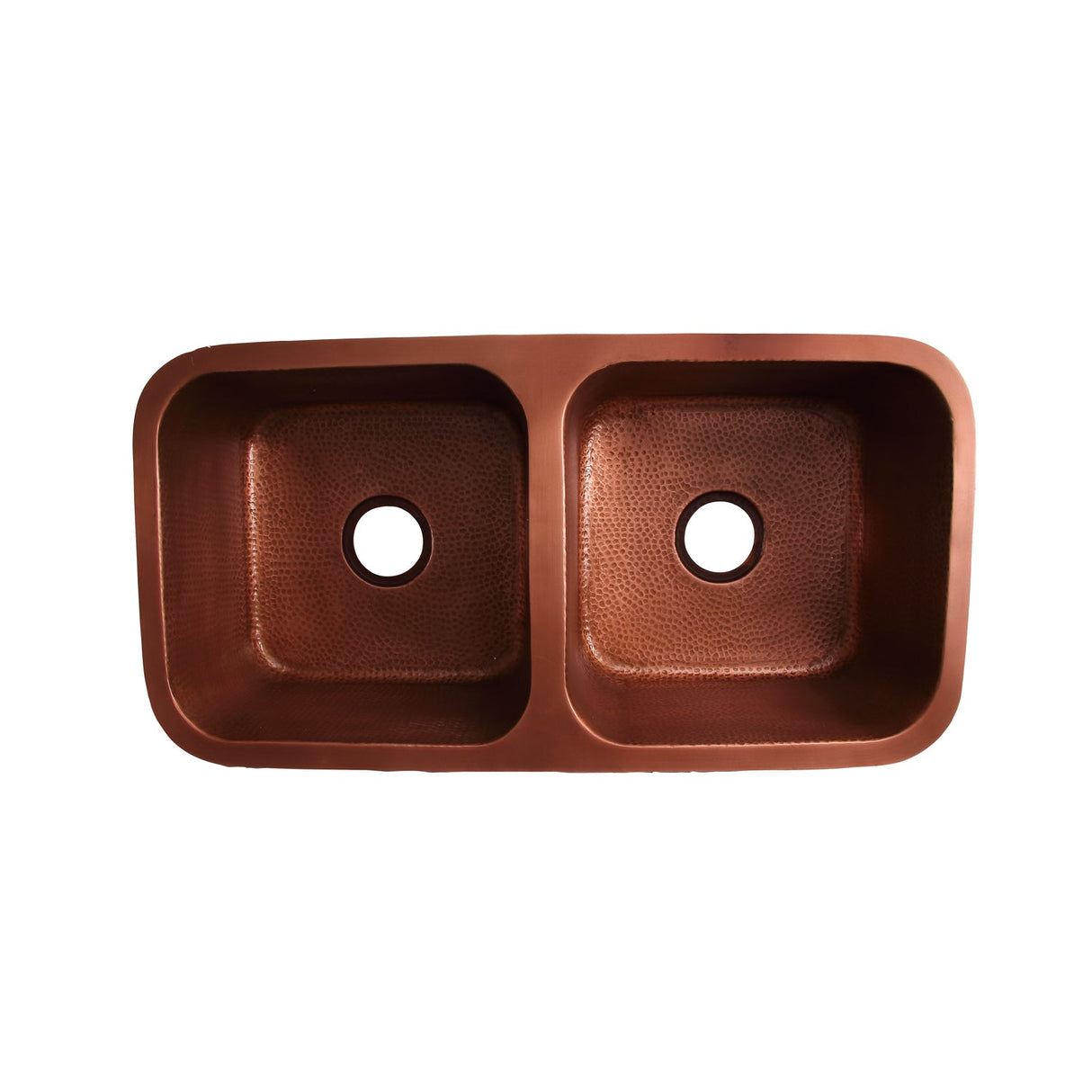 Severn 35" Double Bowl Copper Undermount Kitchen Sink
