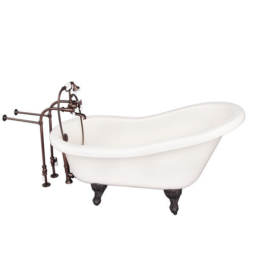 Fillmore 60″ Acrylic Slipper Tub Kit in Bisque – Oil Rubbed Bronze Accessories