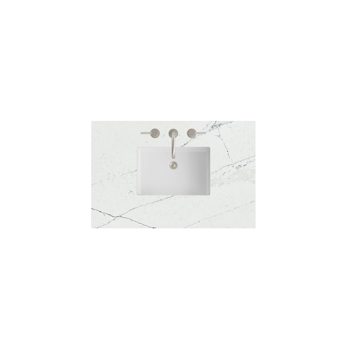 36" Single Top, 3 CM Ethereal Noctis Silestone w/ Sink
