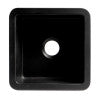 Black Matte Square 18" x 18" Undermount / Drop In Fireclay Prep Sink
