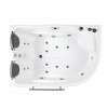EAGO AM124ETL-R 6 ft Right Corner Acrylic White Whirlpool Bathtub for Two