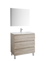 DAX Costa Engineered Wood Vanity Cabinet with Porcelain Onix Basin, 32", Pine DAX-COS013212-ONX