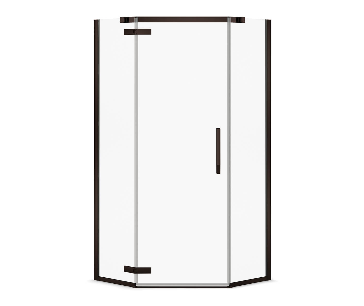 MAAX 139320-900-173-000 Davana Neo-angle 40 x 40 x 75 in. 8mm Pivot Shower Door for Corner Installation with Clear glass in Dark Bronze