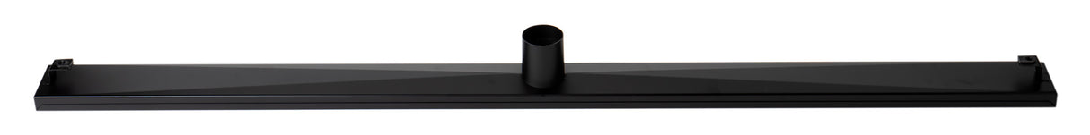 ALFI brand 47" Black Matte Brushed Stainless Steel Linear Shower Drain with Solid Cover