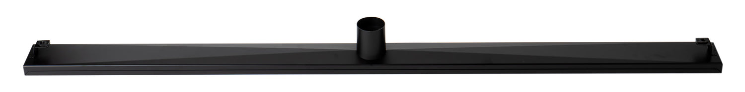 ALFI brand 47" Black Matte Brushed Stainless Steel Linear Shower Drain with Solid Cover