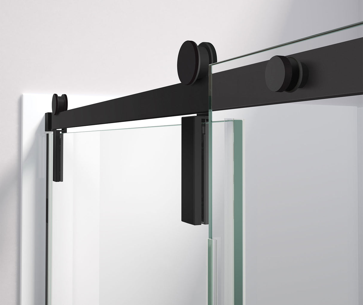 MAAX 135870-900-340-000 Nebula 44 ½-46 ½ x 78 ¾ in. 8mm Sliding Shower Door for Alcove Installation with Clear glass in Matte Black
