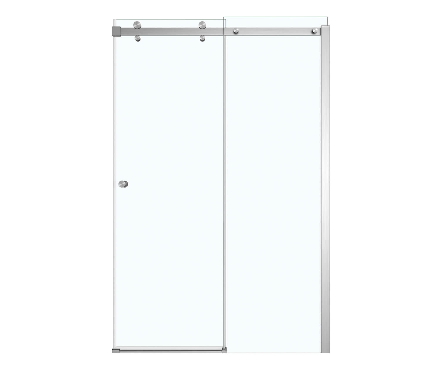 MAAX 138992-900-305-000 Luminescence 44 ½-47 x 70 ½-72 in. 6mm Sliding Shower Door for Alcove Installation with Clear glass in Brushed Nickel