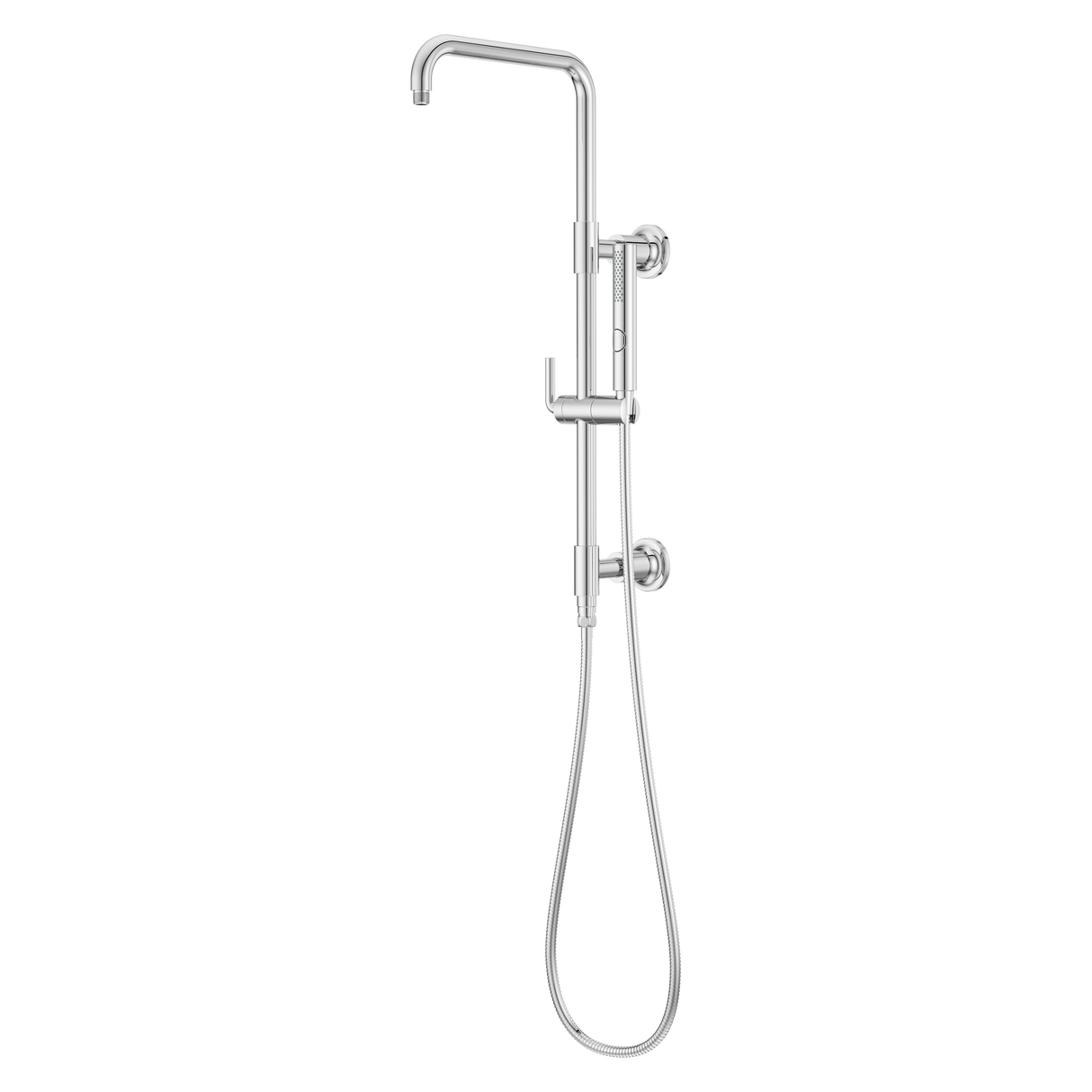 Modern Round 28 in. Shower Column with 60 in. Hose and Handheld Shower in Polished Chrome
