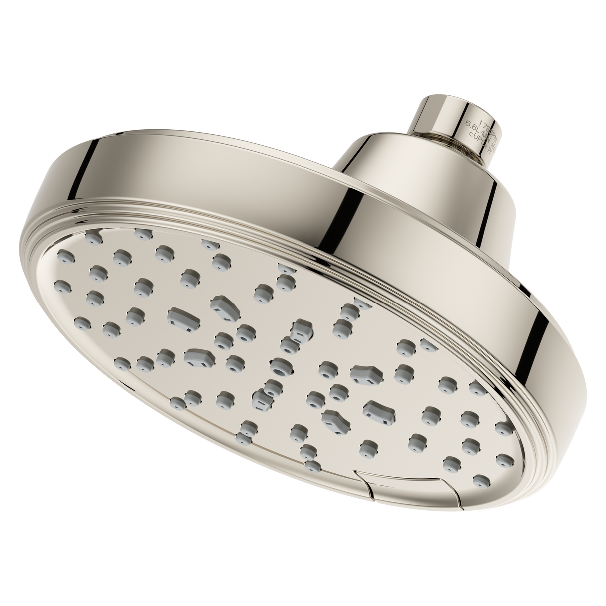 Transitional Round Universal Showerhead in Polished Nickel