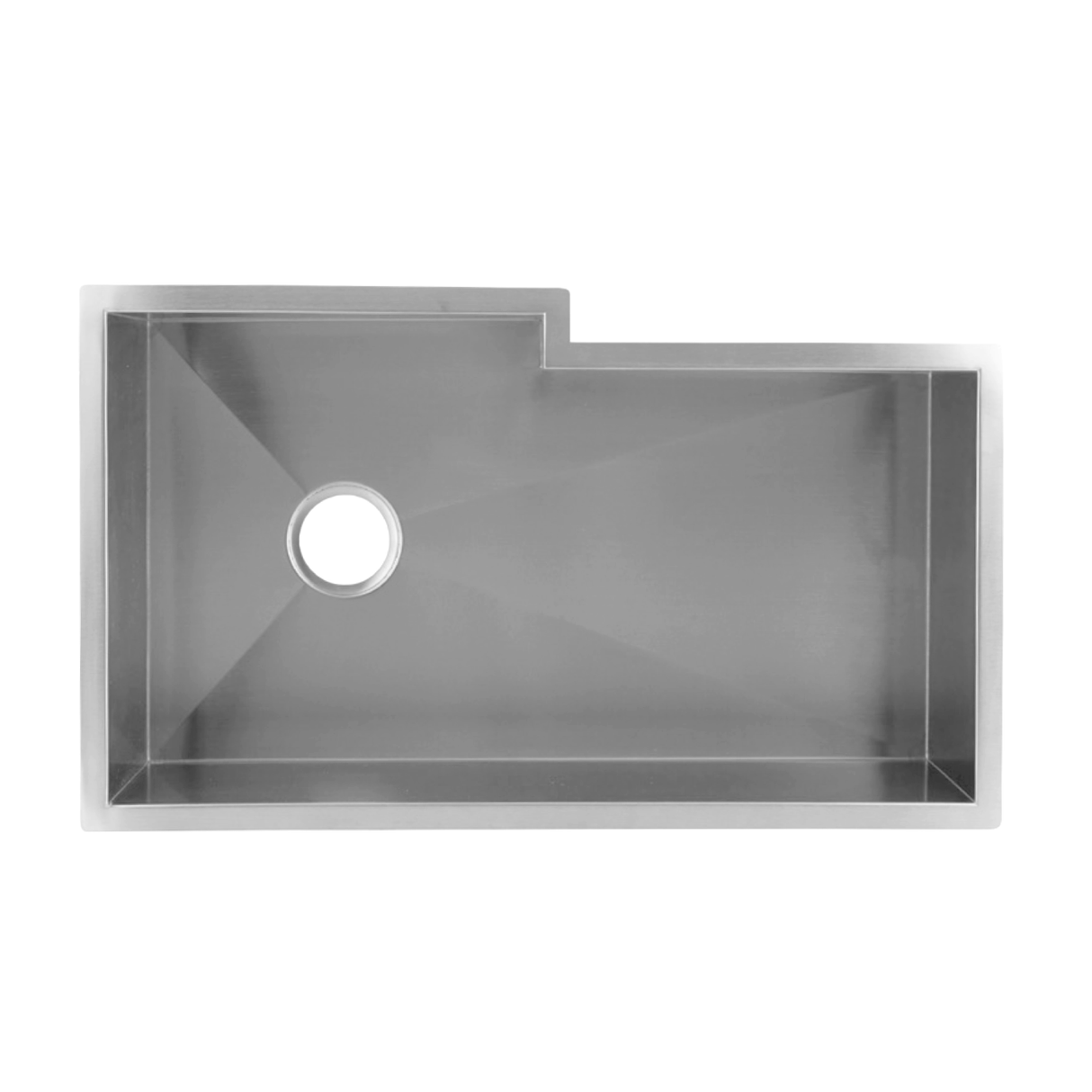 DAX Stainless Steel Handmade Single Bowl Undermount Kitchen Sink, Brushed Stainless Steel DAX-SQ-3420F
