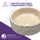 ANZZI LS-AZ8173 Iro Vessel Sink in Classic Cream Marble