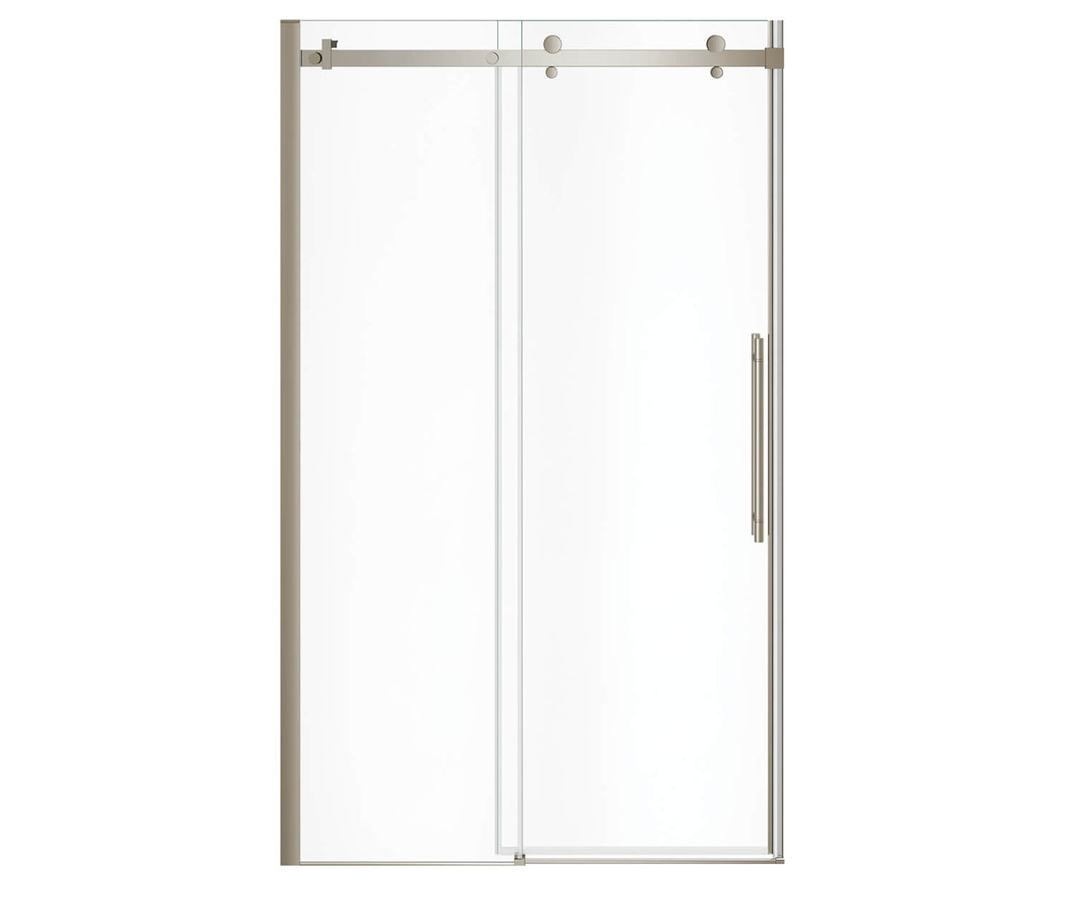 MAAX 138460-900-305-000 Vela 44 ½-47 x 78 ¾ in. 8mm Sliding Shower Door for Alcove Installation with Clear glass in Brushed Nickel