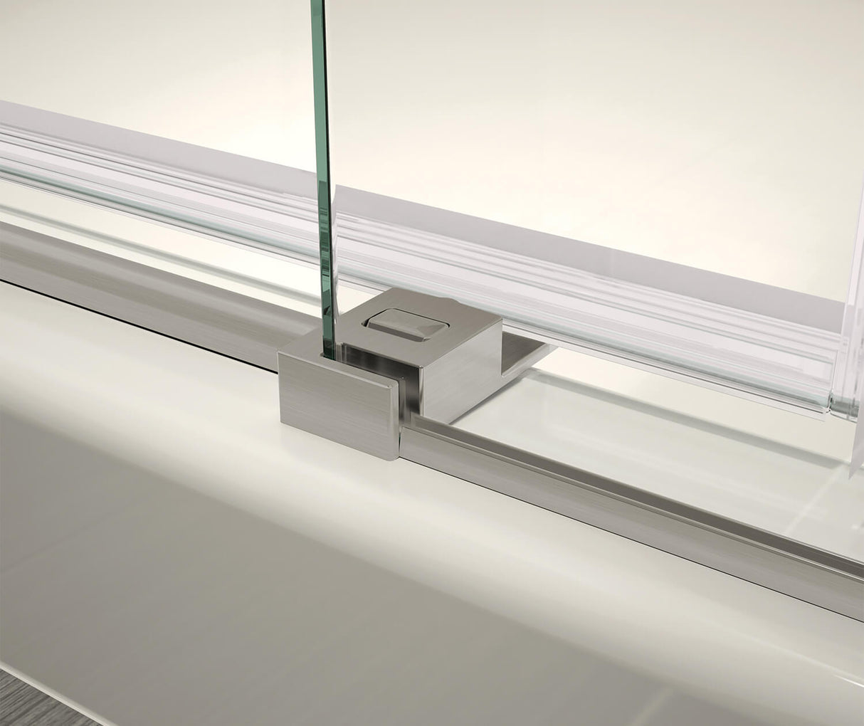 MAAX 138460-900-305-000 Vela 44 ½-47 x 78 ¾ in. 8mm Sliding Shower Door for Alcove Installation with Clear glass in Brushed Nickel