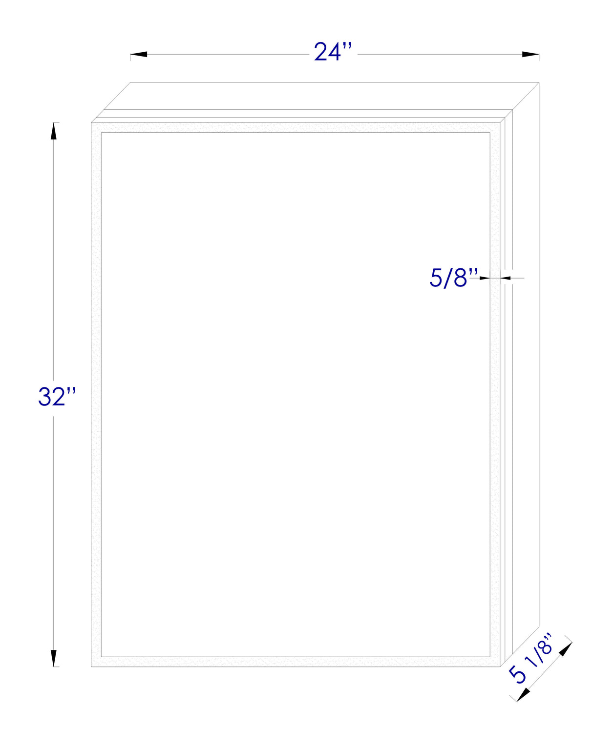 24" x 32" Single Door LED Light Medicine Cabinet