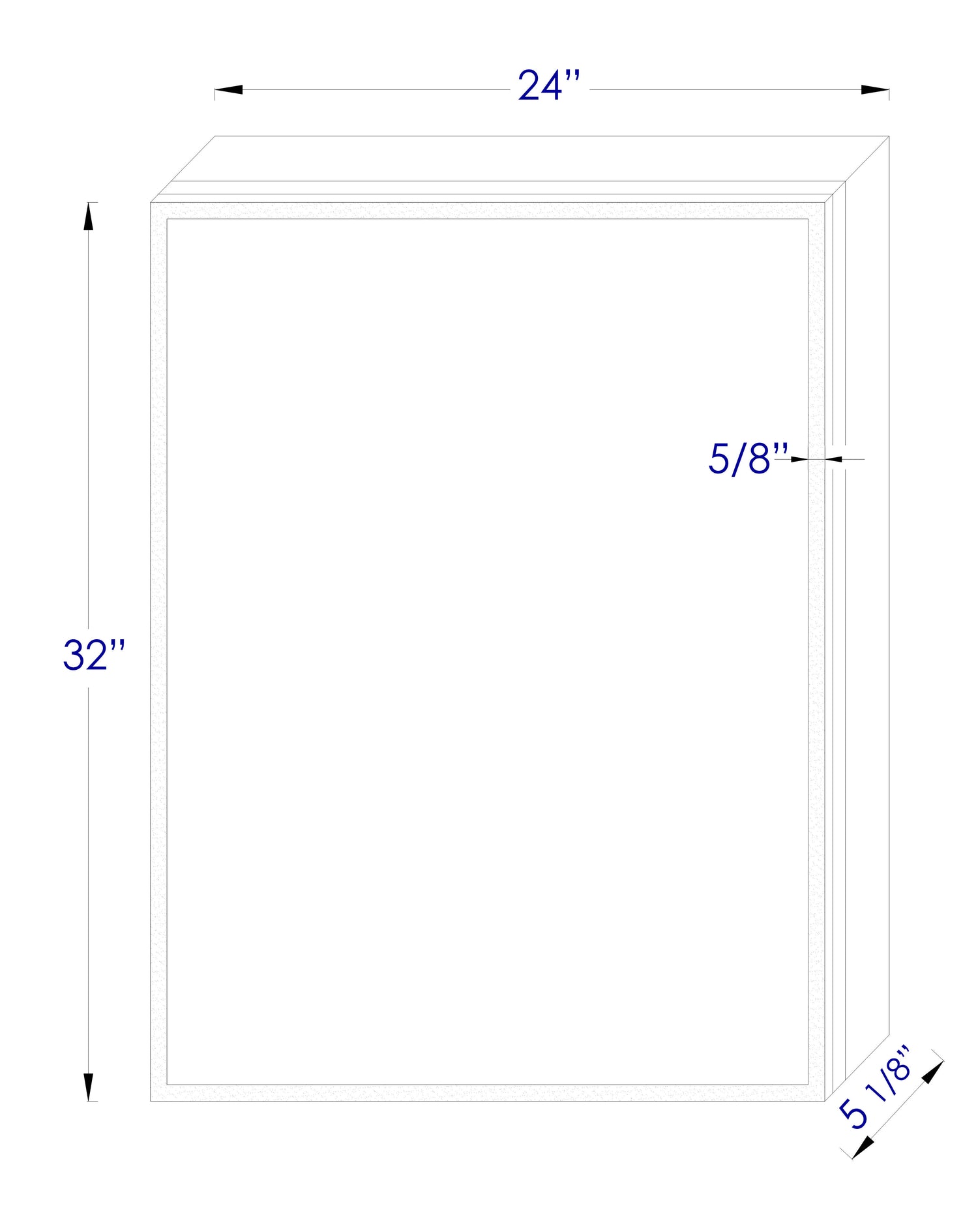 24" x 32" Single Door LED Light Medicine Cabinet