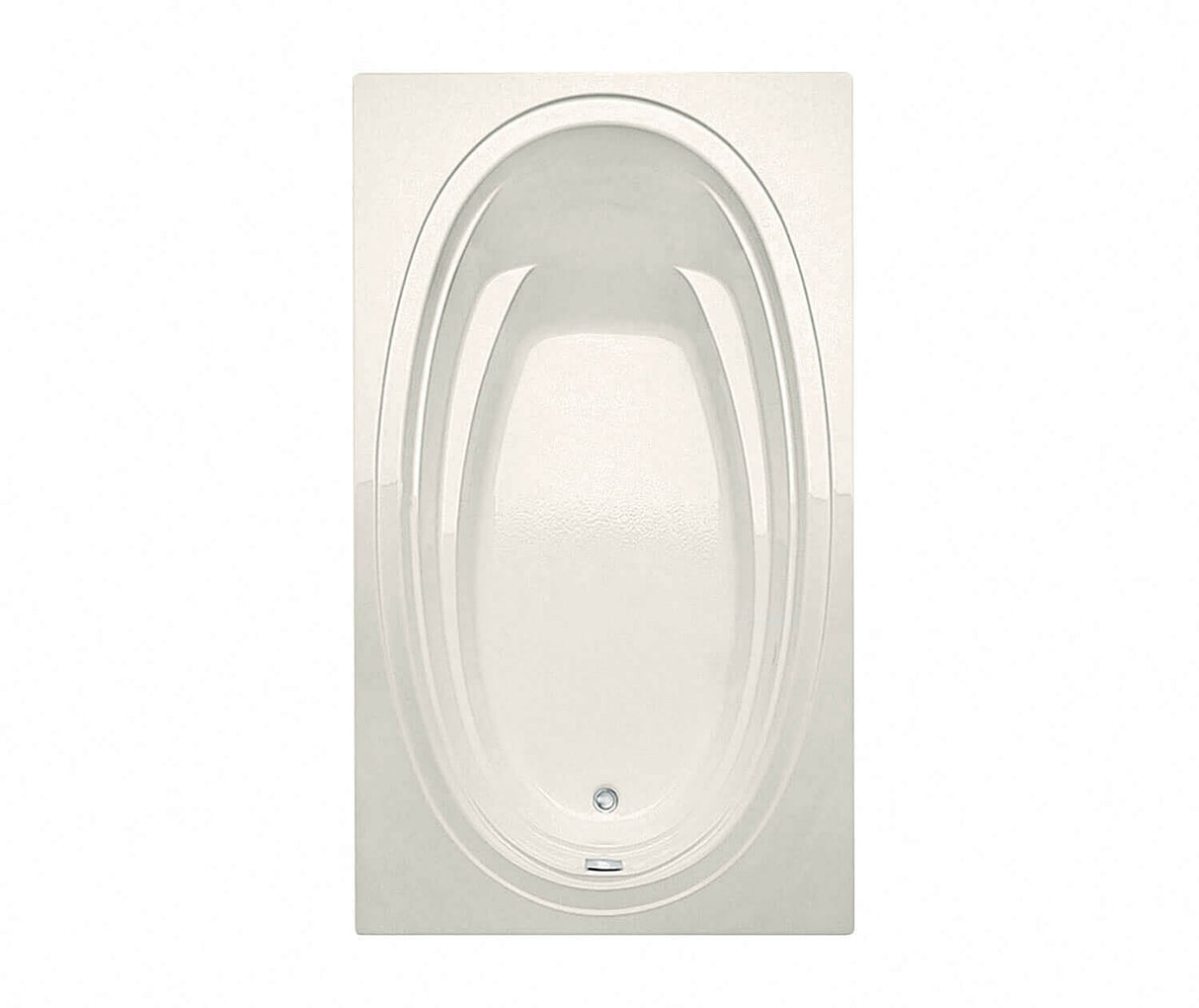 MAAX 106458-L-000-007 Panaro 7242 Acrylic Drop-in Left-Hand Drain Bathtub in Biscuit