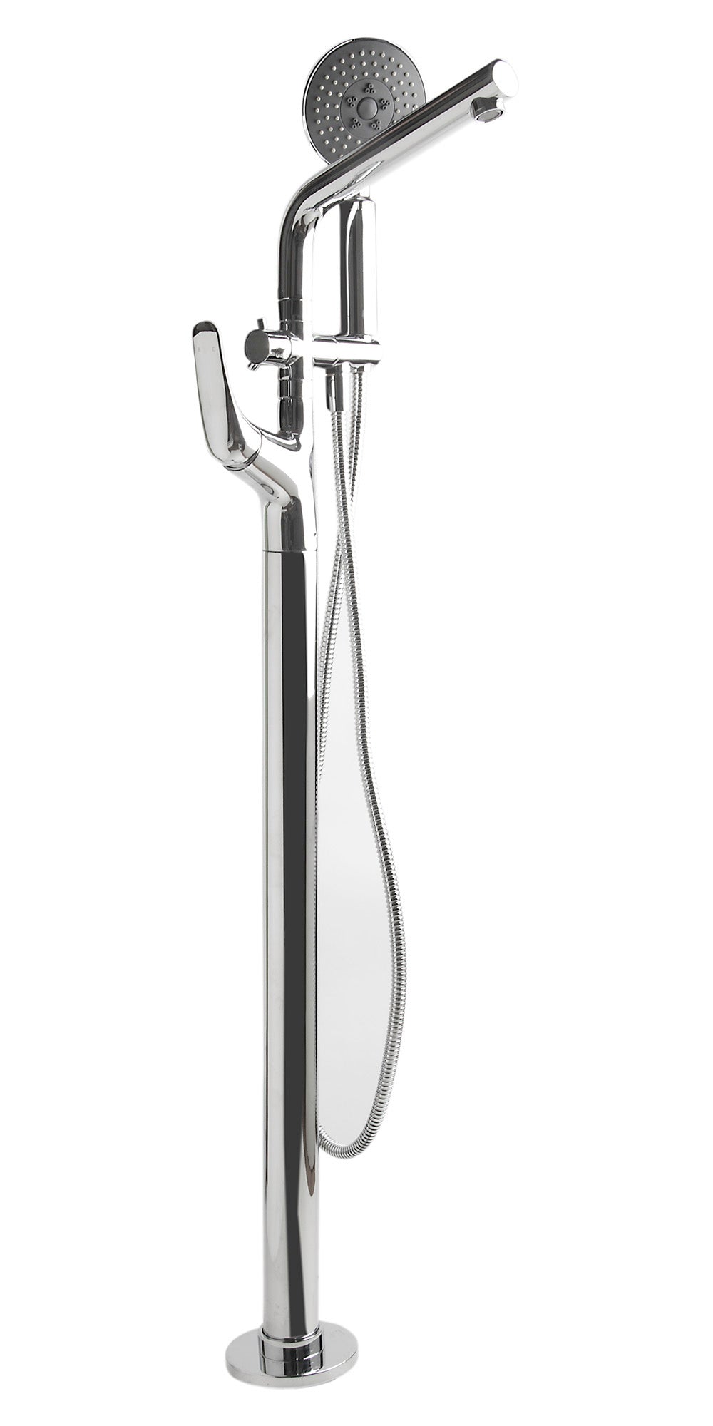 AB2758-PC Polished Chrome Floor Mounted Tub Filler + Mixer /w additional Hand Held Shower Head