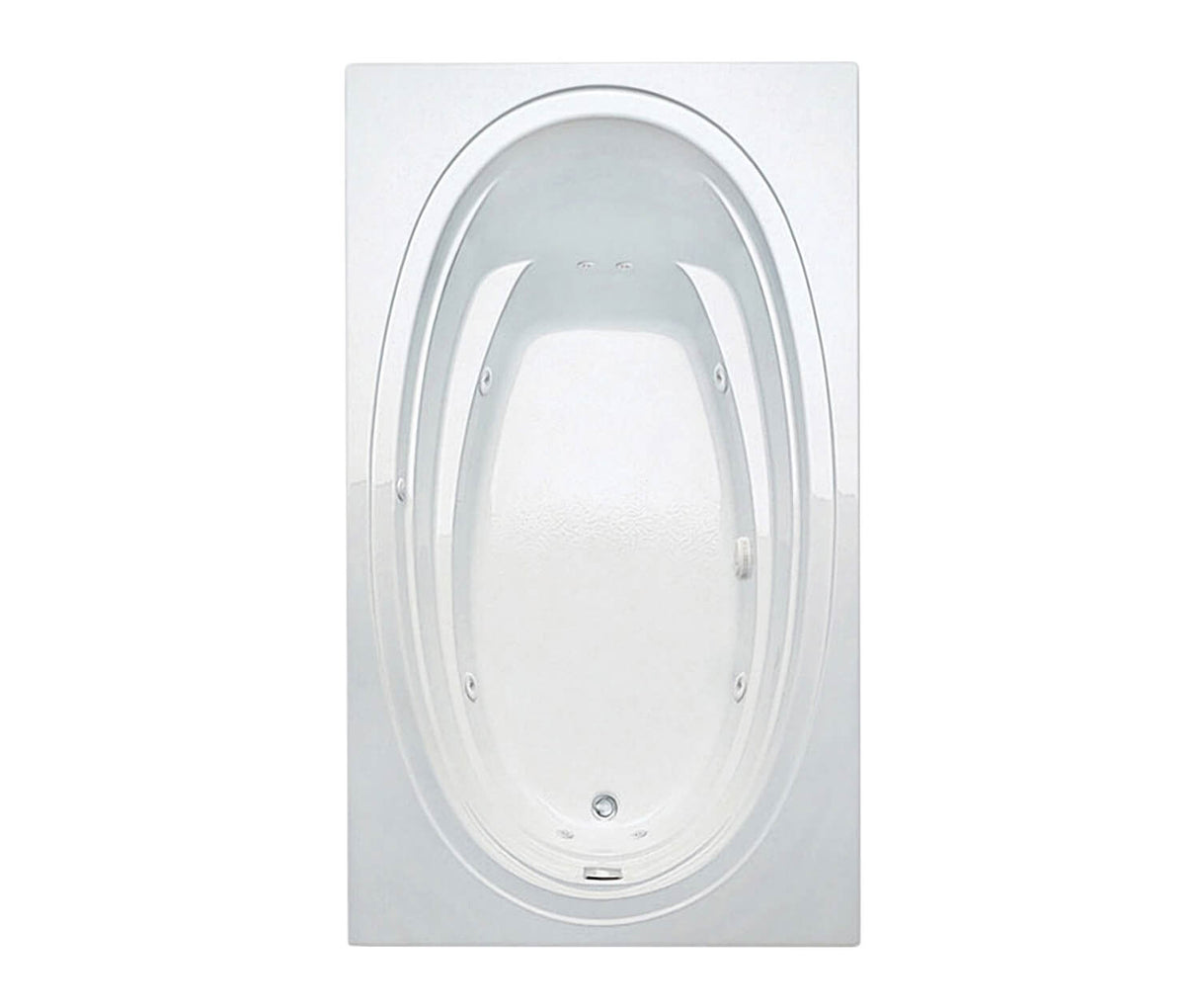 MAAX 106457-000-001 Panaro 6042 Acrylic Drop-in End Drain Bathtub in White
