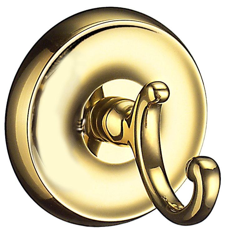 Smedbo Villa Towel Hook in Polished Brass