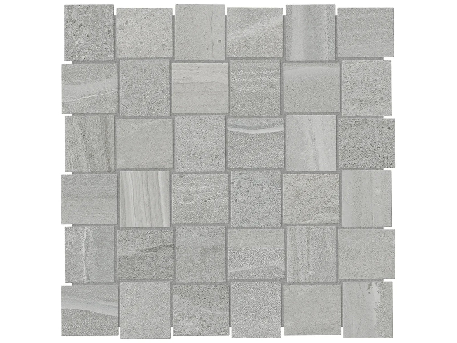 Anatolia Tile 2X2 Basketweave Davenport Earth Matte Porcelain Mosaicis. 1 Sheet = .97 Sq. Ft. 4501-0079-0 (63-578) Earth Basketweave 2x2 - premium natural stone mosaic tile from Anatolia Tile, available at PoshHaus showroom in Keene, NH