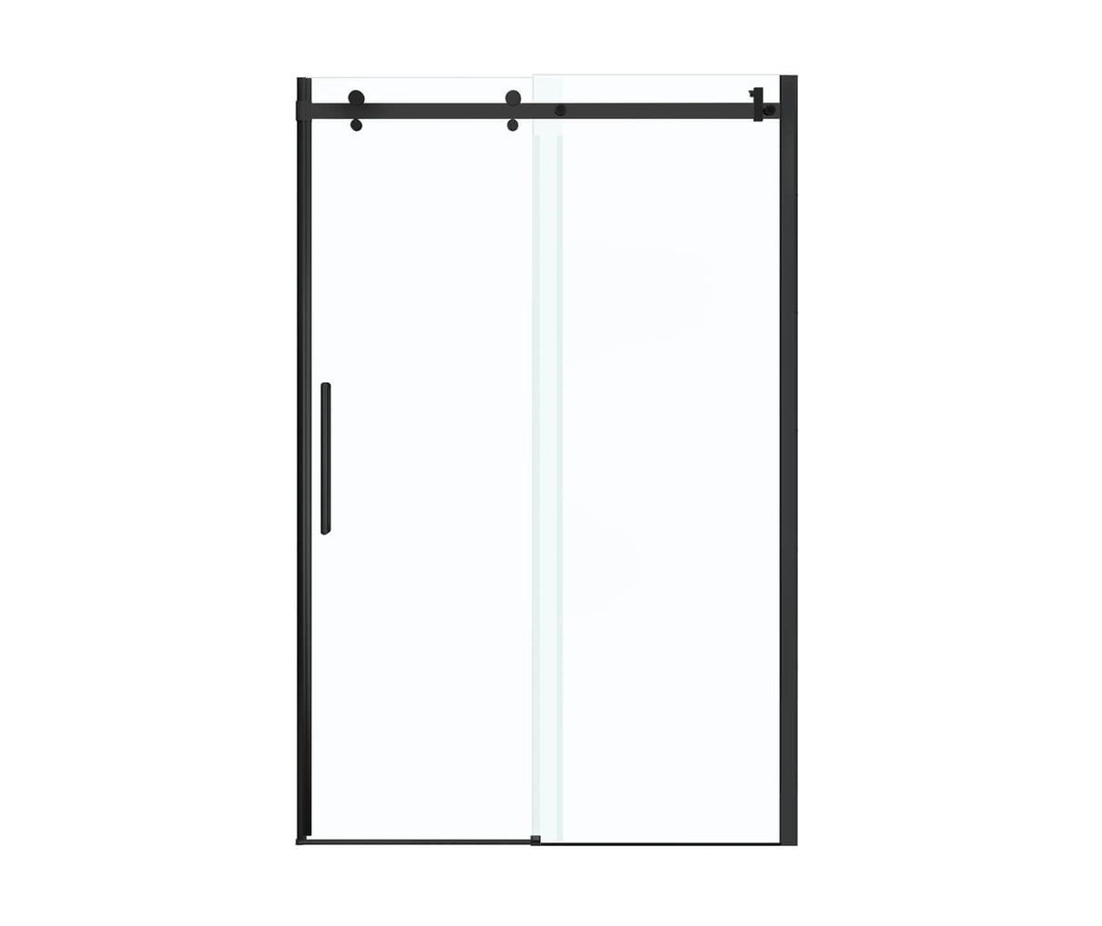 MAAX 138996-900-340-000 Halo 44 ½-47 x 78 ¾ in. 8mm Sliding Shower Door for Alcove Installation with Clear glass in Matte Black