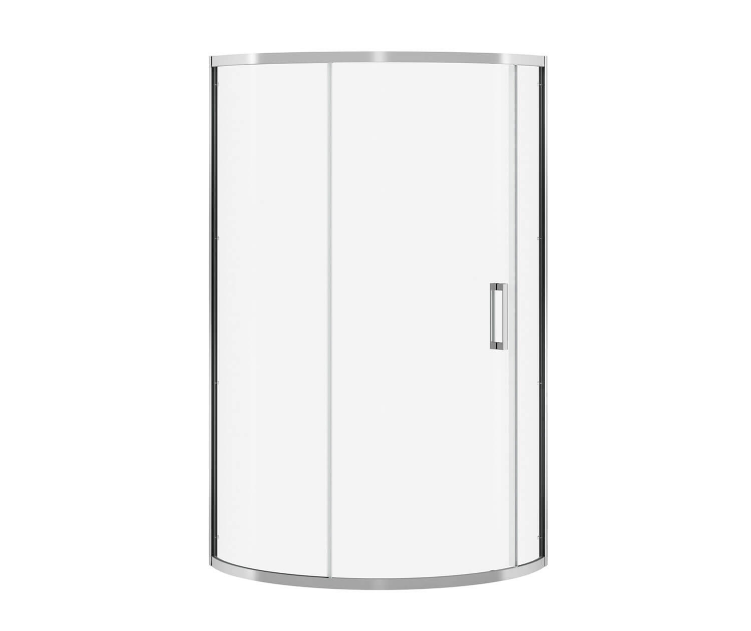 MAAX 137446-900-084-000 Radia Round 36 x 36 x 71 ½ in. 6mm Sliding Shower Door for Corner Installation with Clear glass in Chrome