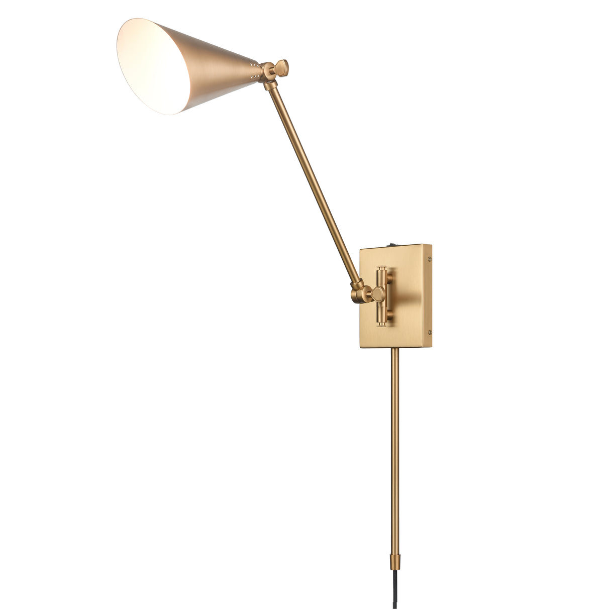 Elk EC89230/1 Whitmire 10.5'' High 1-Light Plug-In/Hardwire Sconce - Brushed Gold