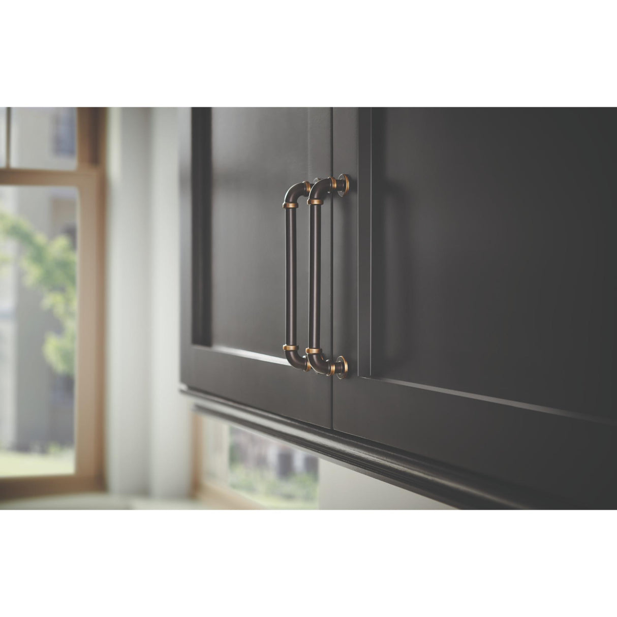 Atlas Homewares Steam Punk Finger Pull 1 5/16 Inch (c-c) Cafe Bronze