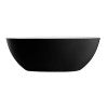 ALFI brand AB9975BM 59" Black & White Matte Oval Solid Surface Resin Soaking Bathtub