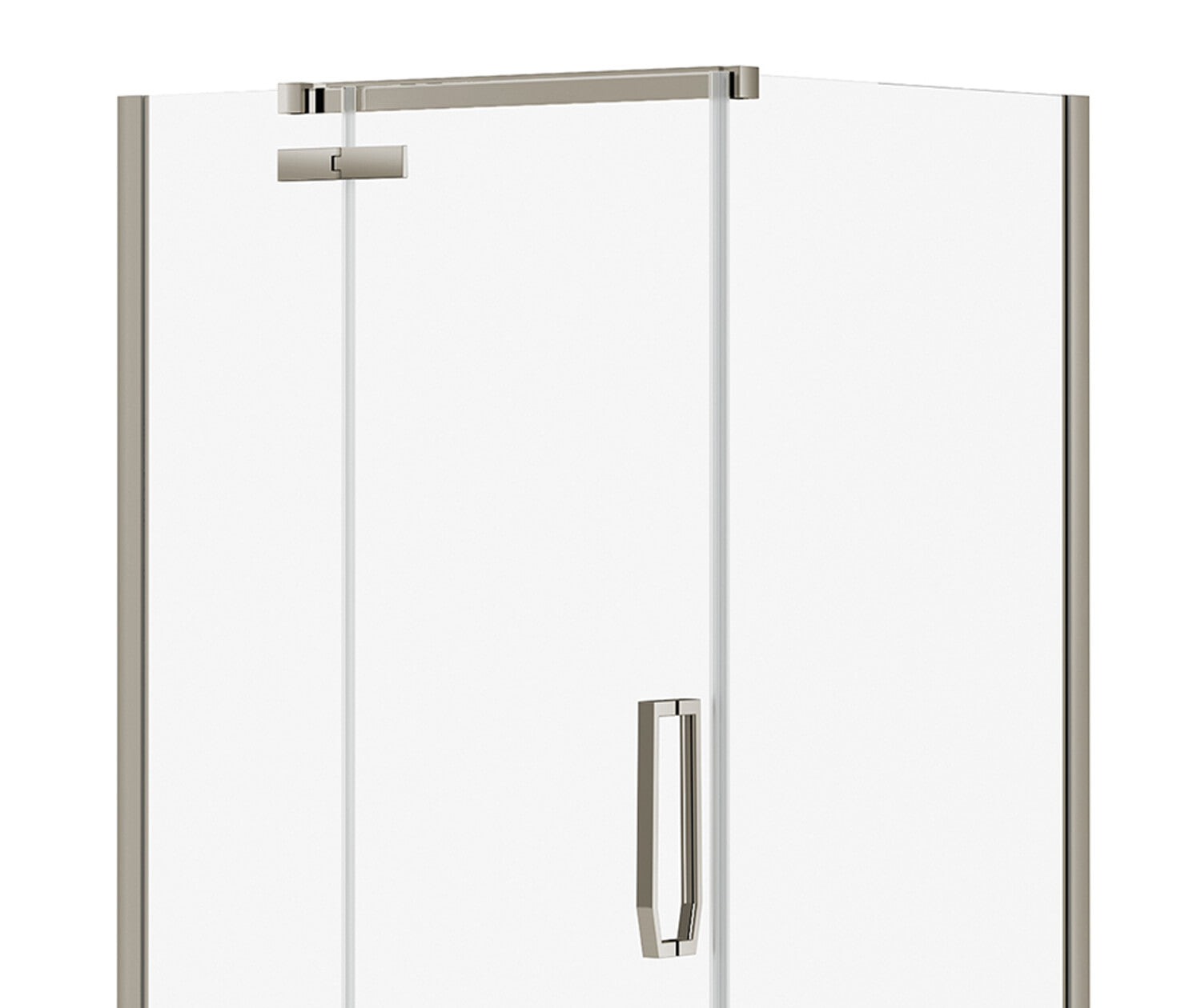 MAAX 139330-900-305-000 Davana Rectangular 42 x 34 x 75 in. 8mm Pivot Shower Door for Corner Installation with Clear glass in Brushed Nickel