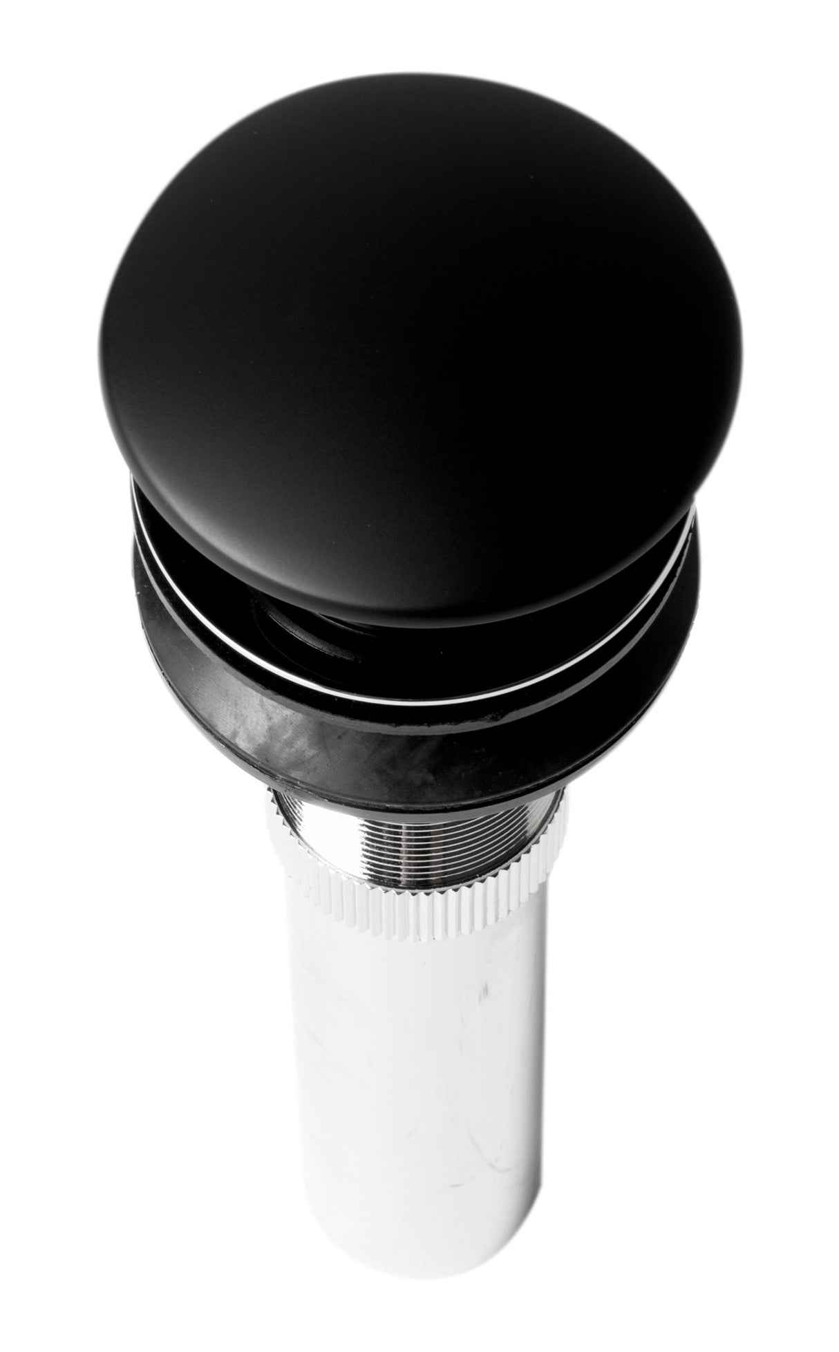 Black Matte Pop Up Drain with Overflow