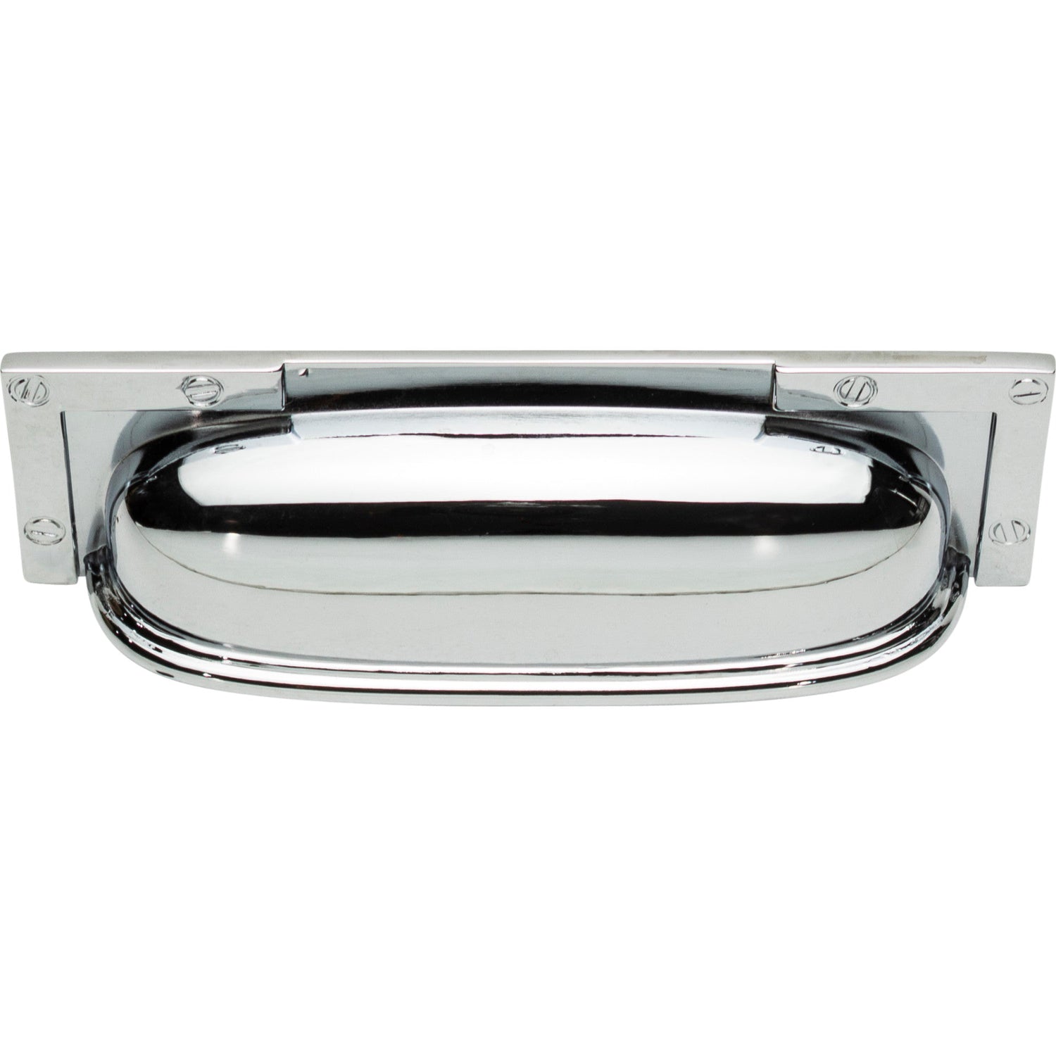 Atlas Homewares Campaign L-Bracket Cup Pull 3 3/4 Inch (c-c) Polished Chrome