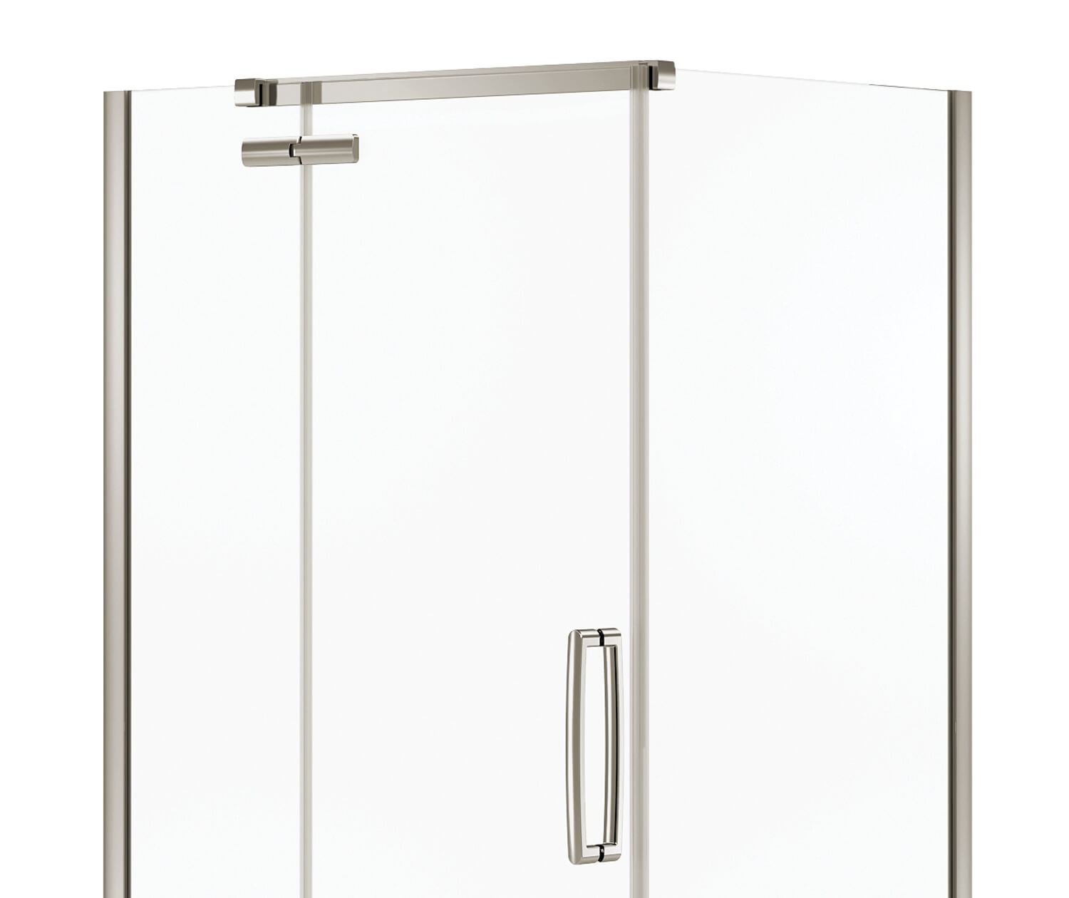 MAAX 137302-900-305-000 Hana Rectangular 42 x 34 x 75 in. 8mm Pivot Shower Door for Corner Installation with Clear glass in Brushed Nickel