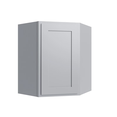 Essential Gray Corner Wall Cabinet - 27" W x 36" H