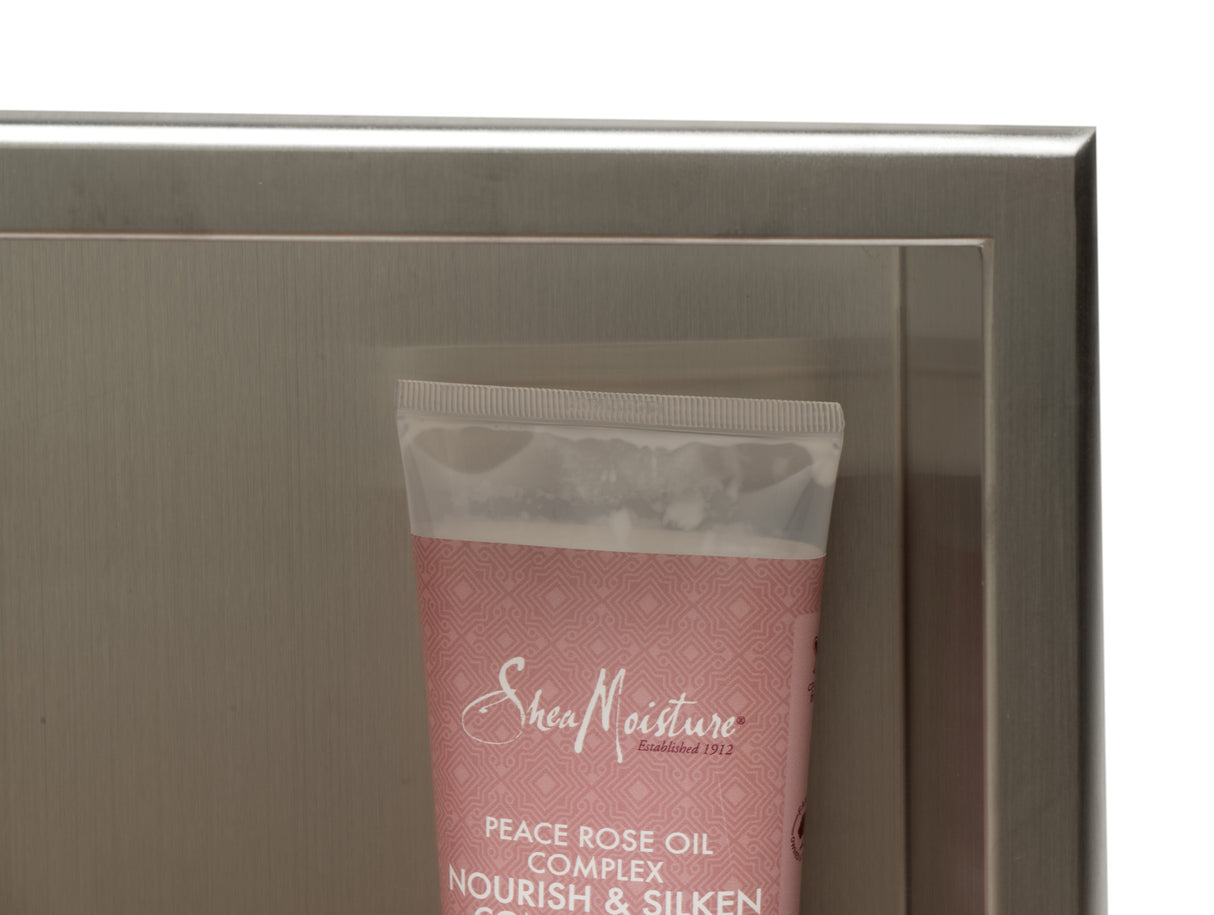 ALFI brand 12 x 12 Brushed Stainless Steel Square Single Shelf Bath Shower Niche