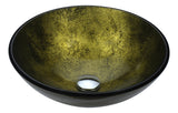 ANZZI LS-AZ289 Posh Series Deco-Glass Vessel Sink in Verdure Gold