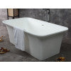 ALFI brand AB9942 67" White Rectangular Solid Surface Smooth Resin Soaking Bathtub