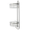 ALFI brand AB9534 Polished Chrome Wall Mounted Double Basket Shower Shelf Bathroom Accessory