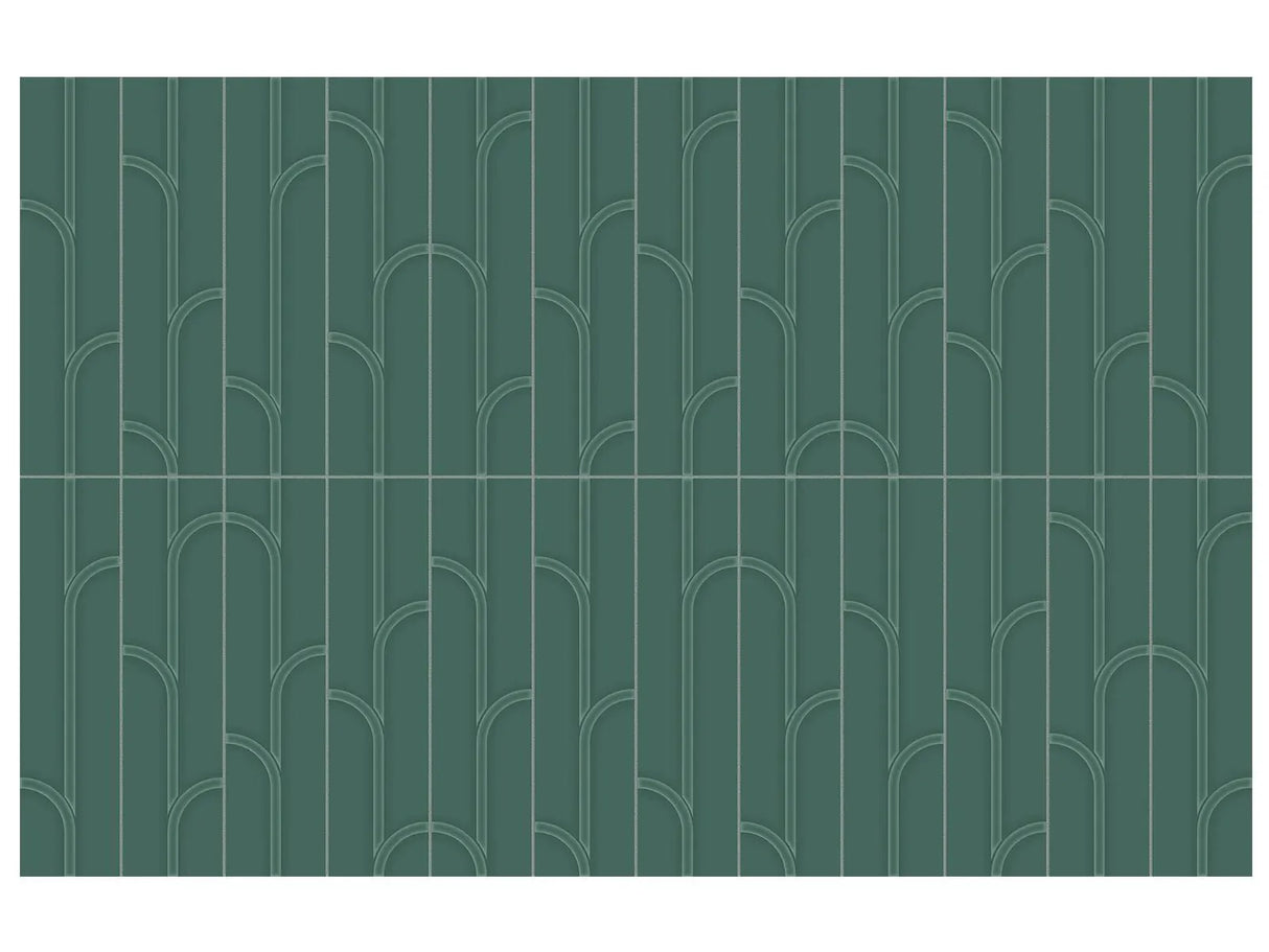 Anatolia Geometra 3X12 Ivy Emerald Glossy Ceramic Wall Tile 4000-0307-0 Emerald Ivy 3x12 - premium natural stone mosaic tile from Anatolia Tile, available at PoshHaus showroom in Keene, NH