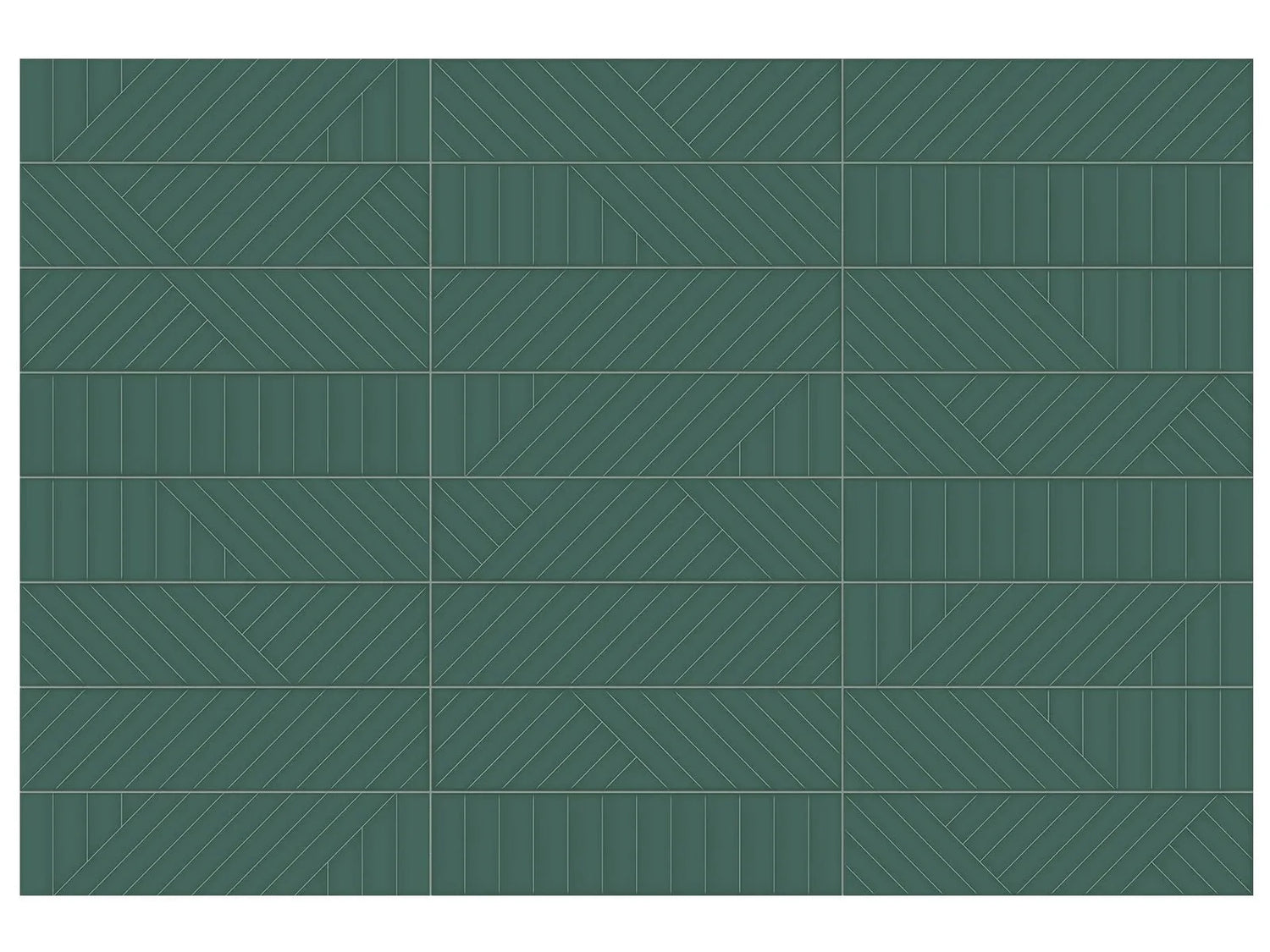 Anatolia Geometra 3X12 Maze Emerald Glossy Ceramic Wall Tile 4000-0301-0 Emerald Maze 3x12 - premium natural stone mosaic tile from Anatolia Tile, available at PoshHaus showroom in Keene, NH